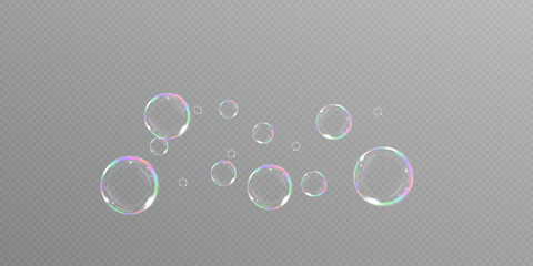 	
Rainbow Reflections: Realistic Soap Bubbles Collection.	