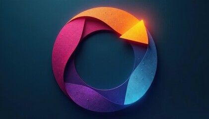 Minimalist circular graphic illustrating project interdependencies , flow, abstract, simple