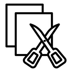 Crafting Paper Vector Line Icon Design