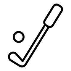 Golf Club Vector Line Icon Design