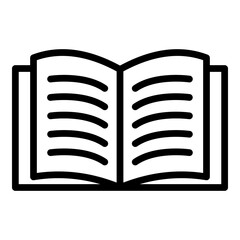 Book (Open) Vector Line Icon Design