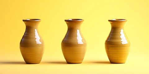Three Golden Vases.