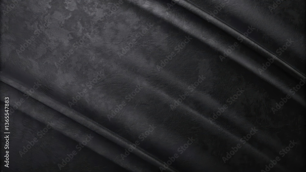 Poster an elegant black fabric. this image captures the drape and texture of the material