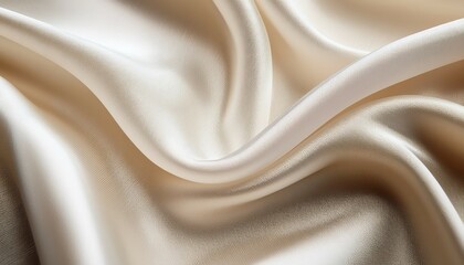 Obraz premium creamy white sheer fabric drape background texture