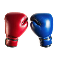 pair of boxing gloves isolated on transparent background Generative Ai