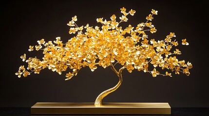Golden Bonsai Tree: A Luxurious Decorative Piece