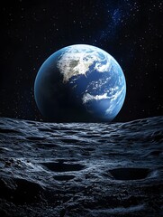 The Earth seen from the Moon