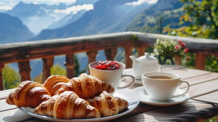 cup of coffee on the mountain