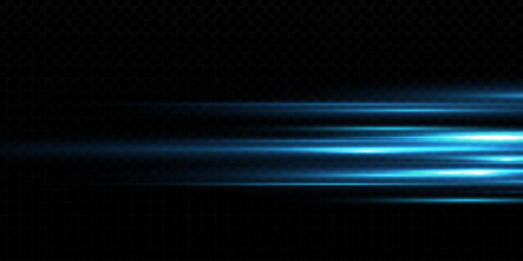 Light blue motion, cyan glowing neon lines.The effect of speed.