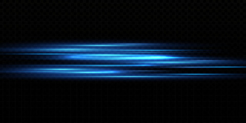 Light blue motion, cyan glowing neon lines.The effect of speed.