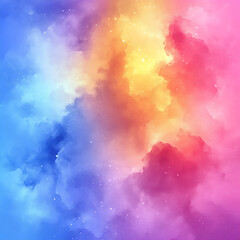 Fototapeta premium watercolor pastel background, soft and dreamy colors, pastel rainbow,