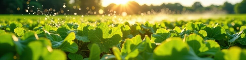 Close-up view of solar-powered irrigation on farm , solar powered irrigation, water, technology