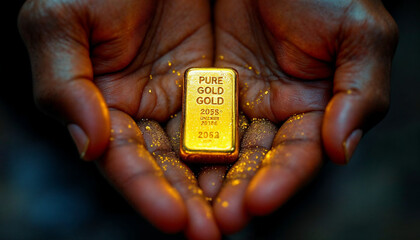 Gold HD image. Gold on palm hand HD wallpaper