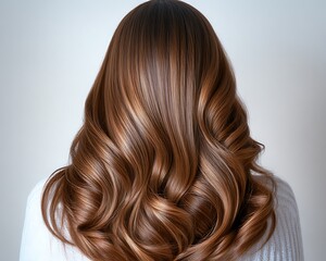 Naklejka premium Healthy Wavy Hair Studio Shot