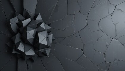 Dynamic geometric formation abstract environment 3d art dark aesthetic
