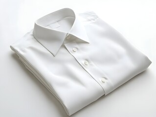 Neatly Folded White Shirt on Clean Minimalist Background