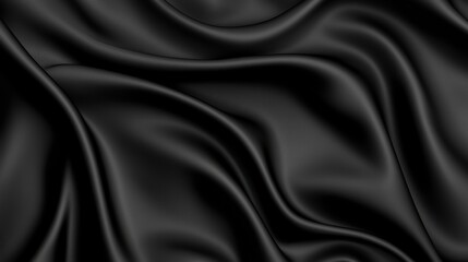 Obraz premium Sleek black fabric studio textured image soft lighting close-up matte finish
