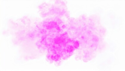 Fototapeta premium vibrant pink ink cloud in motion on white background, abstract fluid dispersion with soft gradient, perfect for artistic design
