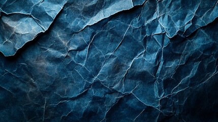Fototapeta premium Deep Blue Abstract Texture Dramatic Light Moody Background. AI Generated