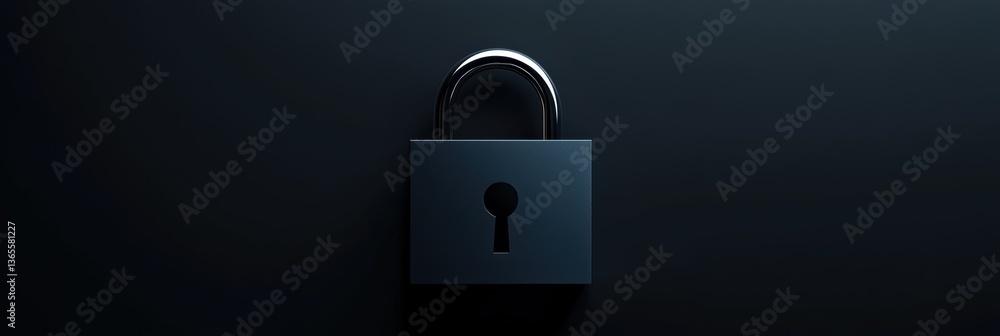Poster digital security lock concept emphasizes minimalism in design and functionality