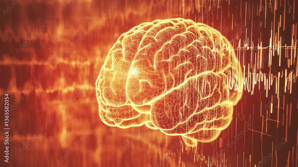 Poster Brain activity represented as a spectrogram during EEG.