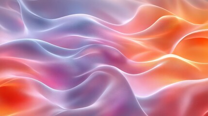 Obraz premium Soft Waves of Colorful Silk Fabric in Gentle Motion and Light