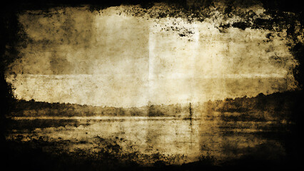 Obraz premium Grunge halftone texture showcasing a weathered landscape with a vintage feel