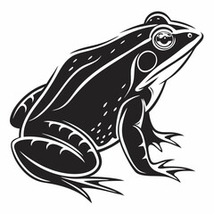Bullfrog silhouette black vector