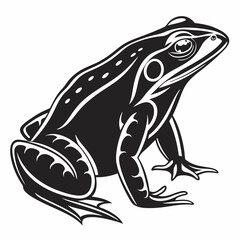 Bullfrog silhouette black vector