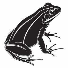 Bullfrog silhouette black vector