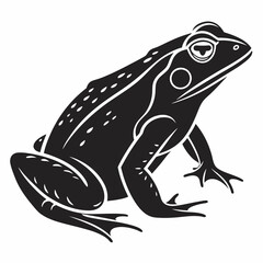 Bullfrog silhouette black vector