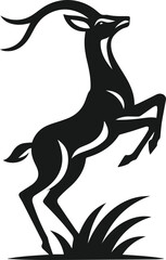 Antelope vector black silhouette