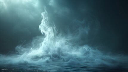 A ghostly wisp of smoke gently curling, soft atmospheric lighting, ultra-realistic with sharp details, no surrounding elements.