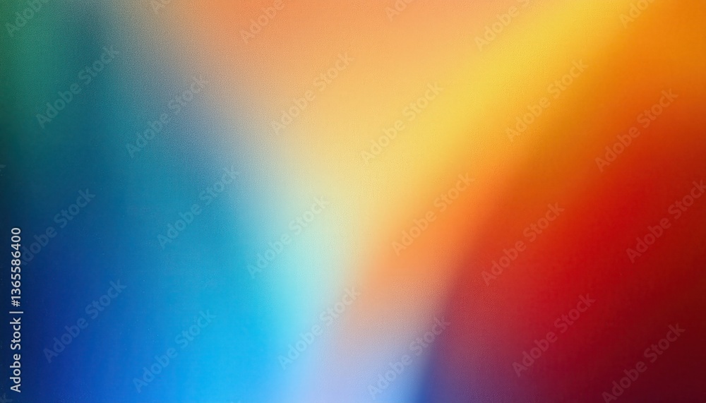 Aufkleber vibrant abstract gradient texture with smooth color transition from deep blue to warm red and yellow, ideal for background