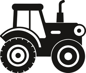 Farm Tractor Symbol Silhouette