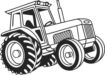 Fototapeta premium Rural Farming Equipment Outline