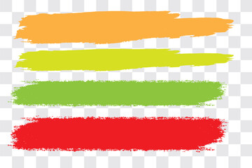 Colorful hand drawn brushes