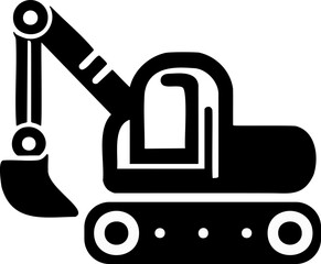 Excavator machinery working on construction, Toy excavator vector