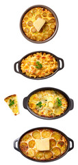 Delicious baked dishes featuring cheese, pasta, and fresh ingredients.