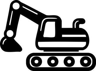 Excavator machinery working on construction, Toy excavator vector
