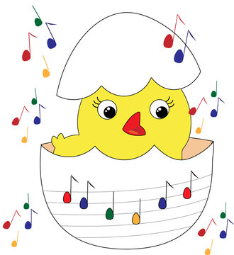easterchicken with music notes