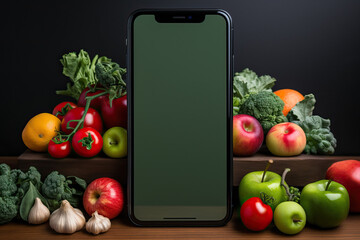 Online food ordering concept. Mockup for text design.