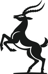 Antelope vector black silhouette
