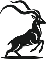 Antelope vector black silhouette