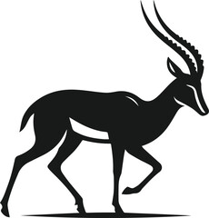 Antelope vector black silhouette