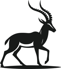 Antelope vector black silhouette