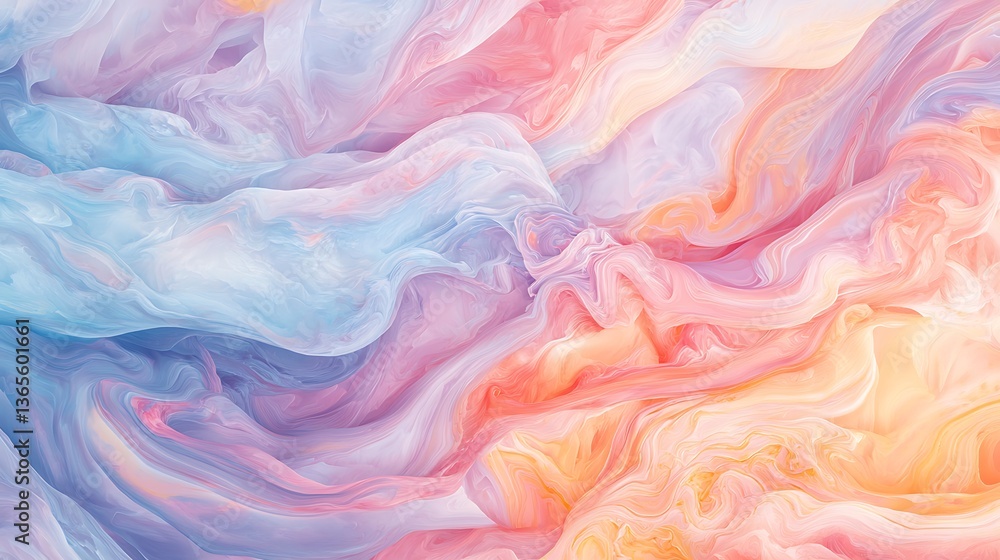 Poster soft pastel swirls of colorful abstract texture for background use