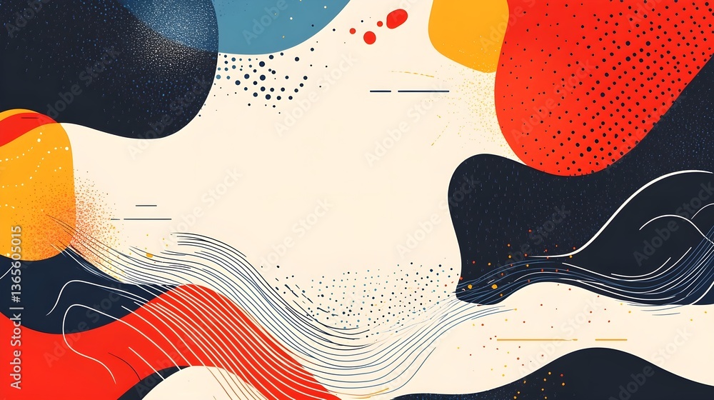 Aufkleber abstract vector background with colorful waves
