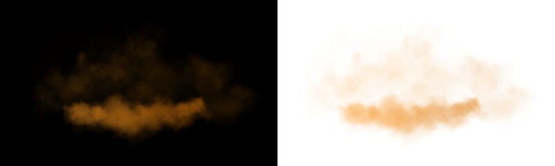Misty Dust Cloud PNG Light smoky texture with orange glow for design and visual effects.