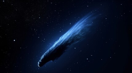 Fototapeta premium A stunning comet soaring through the cosmos.